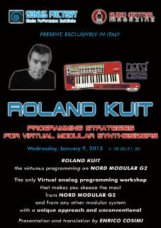 Roland Kuit Modular synthesis Rome